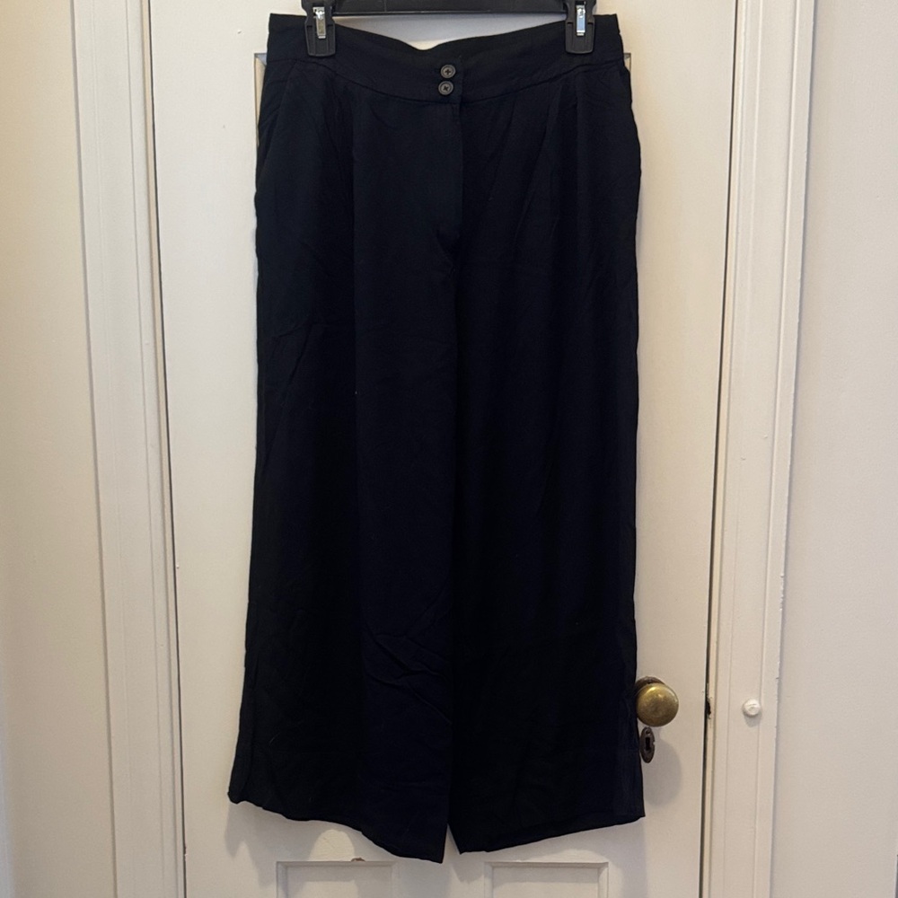 H&M Black Wide-Leg Trousers